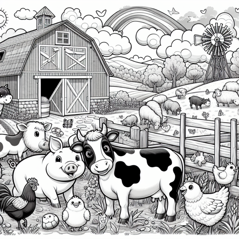 Farm animals – Farm scenery