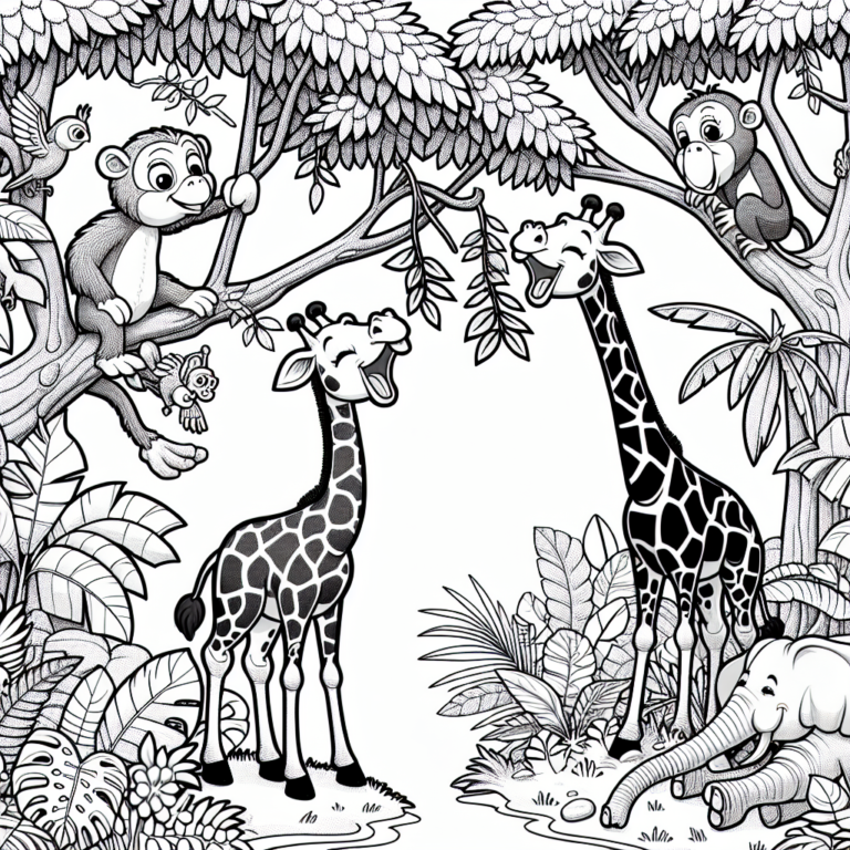 Jungle animals – Giraffes