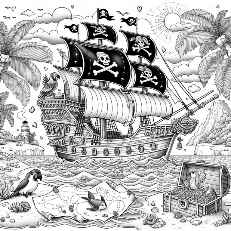 Pirates and treasure maps – Pirate ships