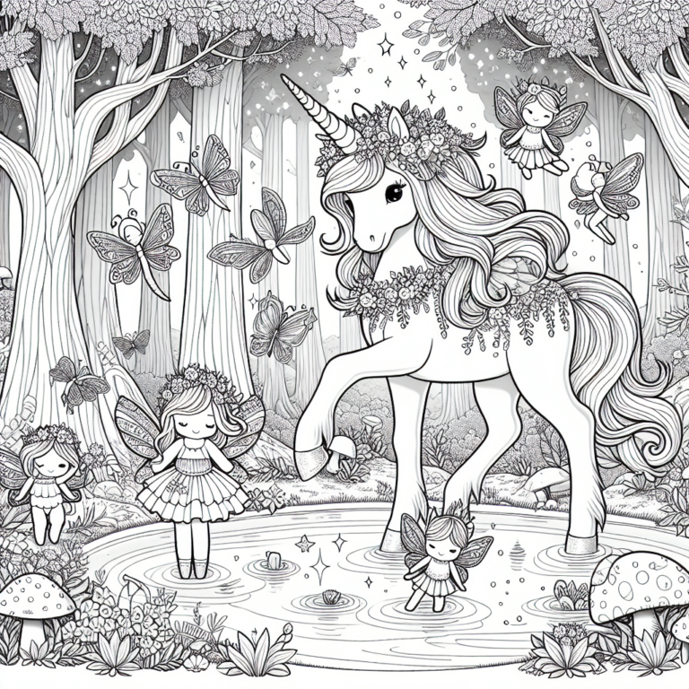 Fairies and unicorns – Unicorns in forests